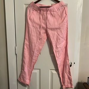 Lilly Pulitzer Taron Linen Pant in Pink Blossom